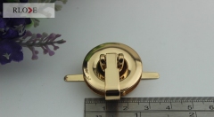 Round Shape Light Gold Handbag Metal Lock RL-BLK081
