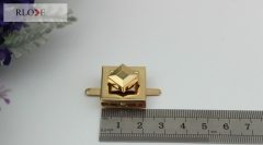 Square Shape Gold 20MM Metal Handbag Lock RL-BLK155