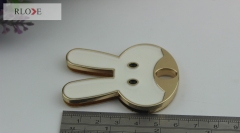 Rabbit Shape Light Gold Metal Handbag Turn Lock RL-BLK090