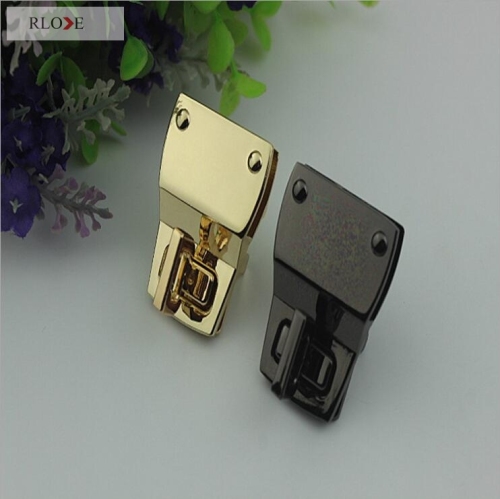 High grade hanging plating design gold unique handbag twist turn lock RL-BLK117