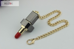 Unique design handbag metal chain match decoration red-lip lock RL-BLK055