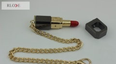 Unique design handbag metal chain match decoration red-lip lock RL-BLK055