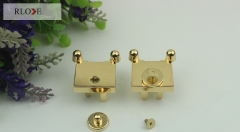 Handbag decoration light gold metal plug lock RL-BLK105