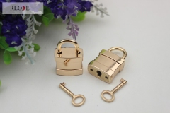 Fancy gold metal decorative padlocks with key RL-BLK166(Small)