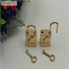 Fancy gold metal decorative padlocks with key RL-BLK166(Small)