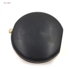 Fashion irregular round shape metal purse frame with plastic shell L-001