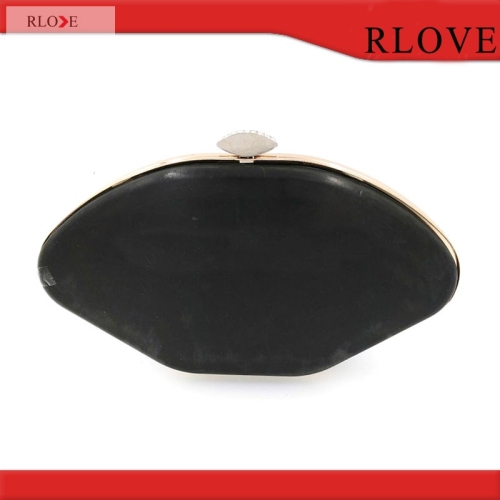 Hot selling light gold clutch bag frames with plastic box H-051