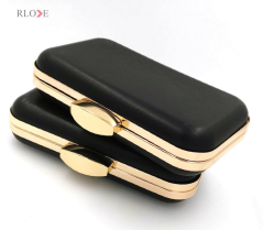 Lady Evening Bag Clutch Metal Frame With Plastic Shell Light Gold Purse Box Hardware Accessories 7.87 x 4.7 INCH H-059