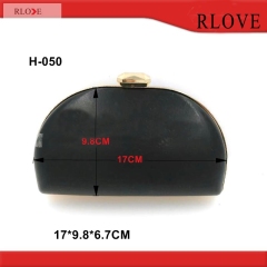Fashion shell shape metal box clutch frame H-050