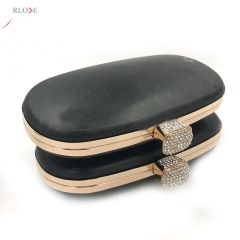 Personalized design oval shape purse box and metal frame L064