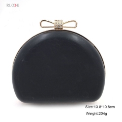 Fashion Handbag Accessories Half-Round Metal Clutch Box Purse Frame L051