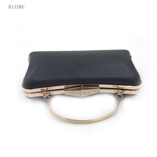 Wholesale fashion irregular square shaped plastic box clutch metal frame bag evening women L-026