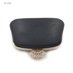 Diamond decorative evening bag box and metal frame L-019