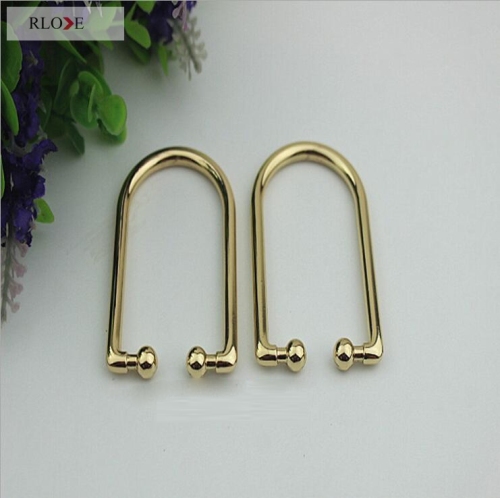 Wholesale Stock Metal Bag Hardware Decorative U Ring D Shape Ring For Handbag RL-DR031(Large)