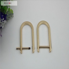 Bag making Accessories 20 mm gold metal detachable d ring buckle RL-DR011-20MM
