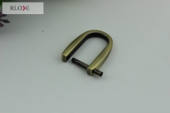 Factory price silver hardware zinc alloy detachable metal d ring buckle for bags RL-DR040-15MM