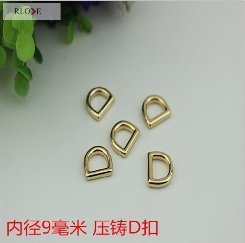 Fashion High Quality Bag Metal D Rings Buckle RL-DR027-9MM