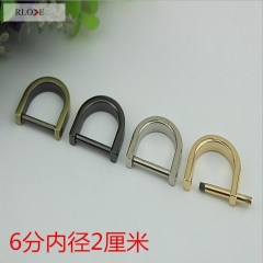 Custom zinc alloy 20mm d ring buckle for handbag RL-DR041-20MM