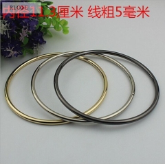 Custom gold color metal iron round buckle for handbag RL-IOR021-113MM