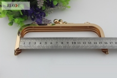 Fashion light gold custom size metal purse frame RL-POX02-170MM