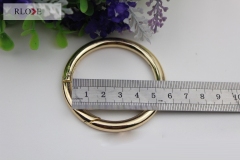 Metal Spring Gate O Ring Hook Round Carabiner For Handbag RL-SPOR002-50MM