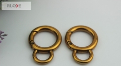 Antique gold 8 letters snap hooks round shape spring ring RL-SPOR013
