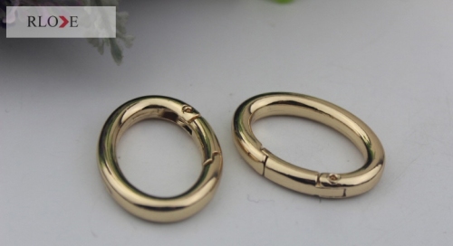 Wholesale Different Size Snap Hook Spring Oval Keychain Ring For Bag RL-SPOR015(Small)