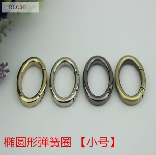 Zinc Alloy Spring Clip Gate Oval Ring Snap Hook Clasp Buckle Round Carabiner RL-SPOR018(Small)