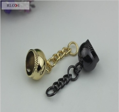 No.4 Purse decorative accessories gold metal chain bell pendant with tassel RL-LCP023