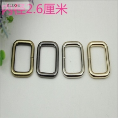 Professional manufacturer 4 color iron wire metal square buckles for bags RL-ISB07-26MM