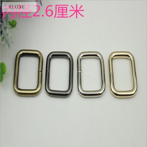 Professional manufacturer 4 color iron wire metal square buckles for bags RL-ISB07-26MM