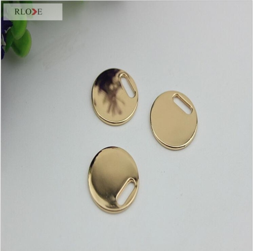 Bag hardware accessories gold round buckle zipper pendant tag RL-LCP038