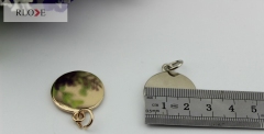 Round buckle zipper pendant metal buckle tag for clothing hardware accessories RL-LCP042