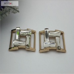 Metal diamond square buckle hardware for shoes buckle RL-SB05