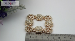 Metal glass diamond square buckle shoes flower shoes buckle RL-SB02