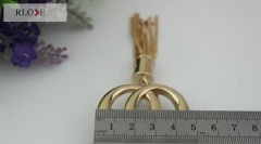 Custom made design metal logo bag charms pendant with tassel RL-LCP015