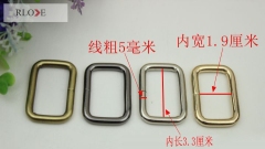 Factory sale delicate handbag hardware iron square buckle for bags RL-ISB010-33MM