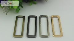 Bag accessories zinc alloy rectangle ring golden metal square adjustable buckle for purse RL-SB017-50MM