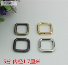 Fashion and hot sale multi-color iron bag square buckle RL-ISB012-17MM