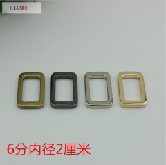 Custom nickel color square metal buckles for handbag RL-SB017-20MM