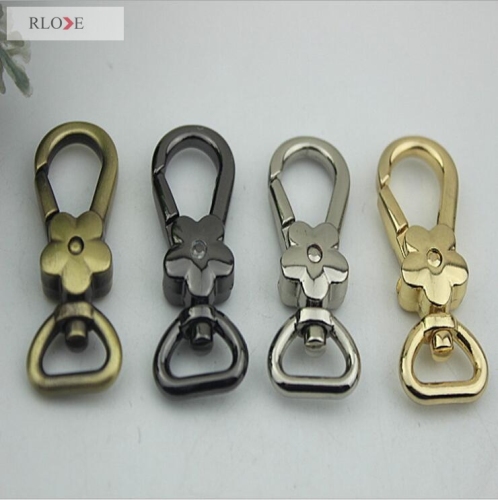 New product flower shape nickel swivel snap hooks for purse RL-SP055