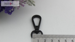 Cheap price electrophoresis black metal lanyard snap hook for handbags RL-SP027-A