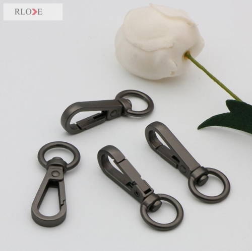 Custom made gunmetal color round shape bag snap hooks RL-SP017