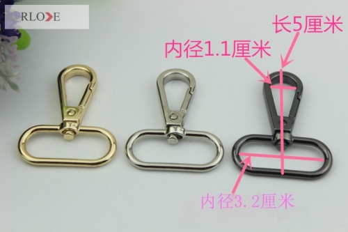 Galvanize Nickel Metal Swivel Spring Snap Hooks For Purse RL-SP015-32MM