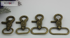 Antique Brass Bag Clasp Trigger Swivel Snap Hook RL-SP064-32MM