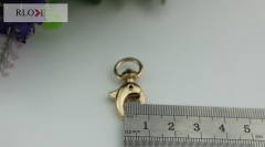 Bag parts pet product light gold round shape dog leash snap hook RL-SP074