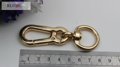 Custom metal bag accessories decorative round swivel spring snap hook RL-SP101