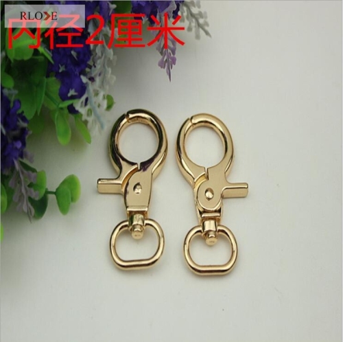 Custom gold handbag dog leash swivel snap hook RL-SP098-20MM