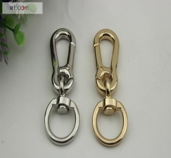 Custom metal bag accessories decorative round swivel spring snap hook RL-SP101