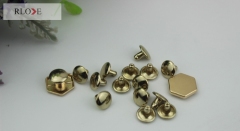 Fashion hexagon decorative metal button rivet for clothes/bags RL-RT023